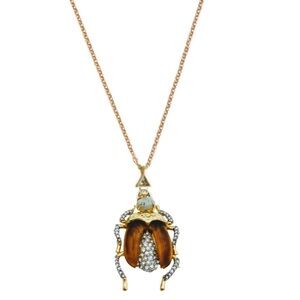 ALEXIS BITTAR Labradorite Crystal Scarab Necklace